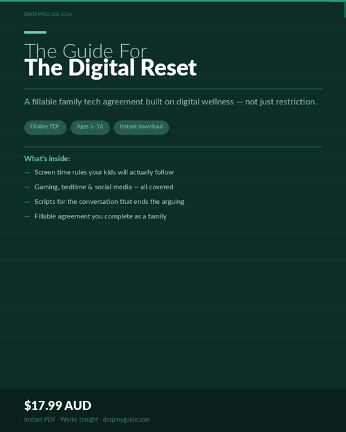 The Digital Reset: The Fill-In-The-Blanks Family Tech Agreement That Ends Screen Battles in 14 Days (Without Bans, Bribes or Meltdowns)