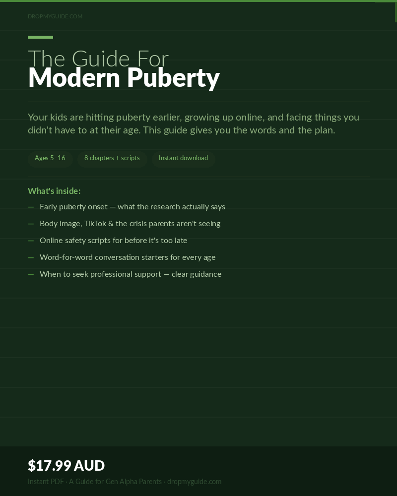The Modern Puberty Playbook: Exactly What to Say, Age 5 to Teens — Even If Your Kid Has Already Seen More Online Than You Ever Did