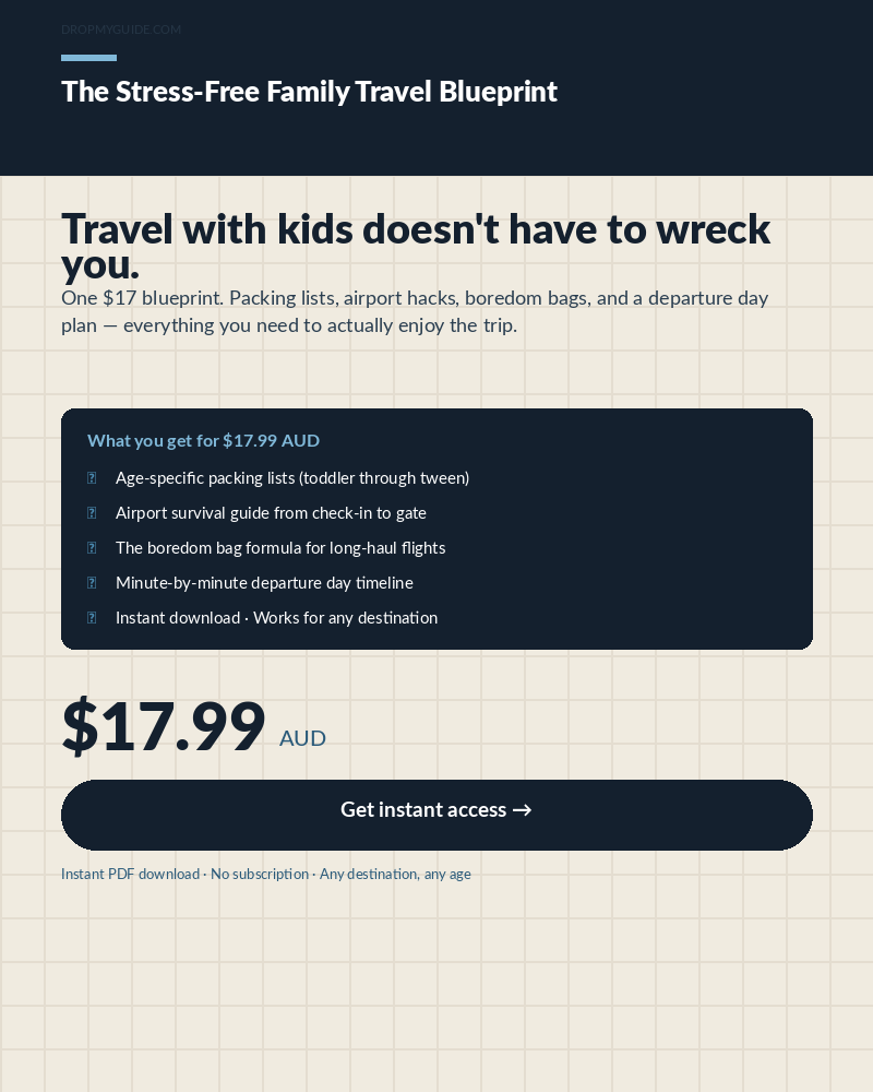 The Stress-Free Family Travel Blueprint: The 4-Bag System, 10 Airport Hacks & Boredom Bags That Actually Last a 12-Hour Flight